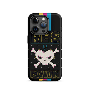 Vintage Game Over Respawn Skull iPhone 15 Pro Tough Case