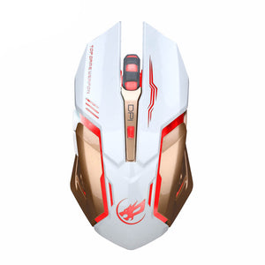 White 2.4GHz Wireless RGB Wolf Gaming Mouse 1600 DPI Optical Sensor