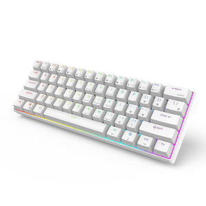 White 2.4GHz Wireless Compact Modern Mechanical Keyboard Tri-Mode RGB