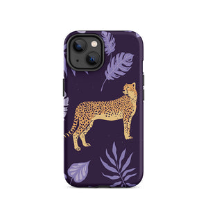 Wildlife Unposed Cheetah Plant Leaves iPhone 14 Robust Case