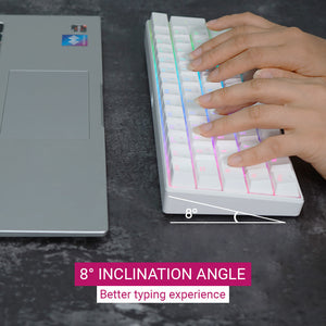 2.4GHz Wireless Compact Modern Mechanical Keyboard Tri-Mode RGB Inclination Angle