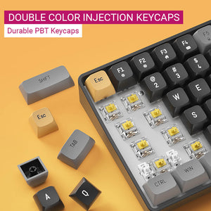 2.4GHz Wireless Cozy Double Color Mechanical Keyboard Gasket Structure PBT Keycaps
