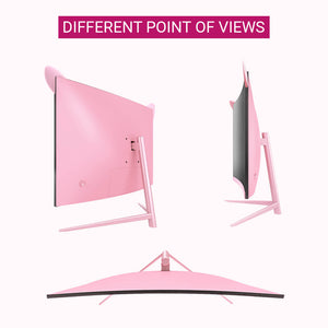 27" Pink Curved Monitor FHD 1080p 2ms VA 165hz HDMI 98% sRGB Point of Views