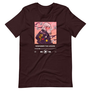 Anime Tee - Remember The Lesson - Soundtrack Style - Oxblood Black - Dubsnatch