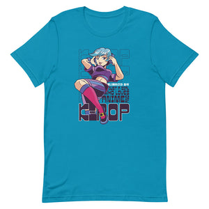 Aqua Anime K-Pop Idol Fangirl Shirt Headphones Music Lover