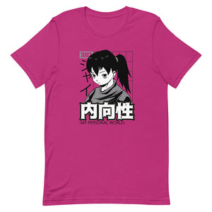 Berry Thinking Black Hair Ponytail Girl Shirt Inner World