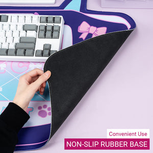 Big Spooky Neko Mouse Mat Non Slip Rubber Base