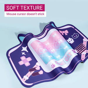 Big Spooky Neko Mouse Mat Non Slip Soft Texture