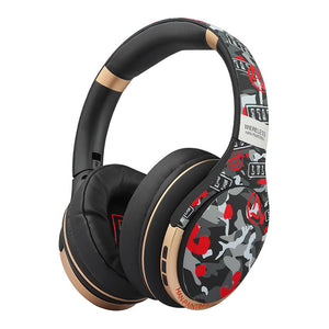 Black Bluetooth 5.0 Cartoon Graffiti Headphones Noise Reduction