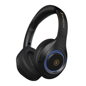 Black Bluetooth 5.2 Cozy Modern Headphones Microphone HiFi LED