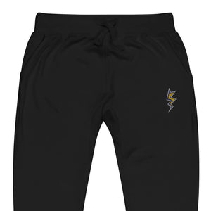 Black Dubsnatch Fam Lightning Sweatpants Front View