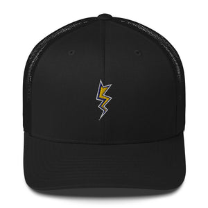 Black Dubsnatch Fam Lightning Trucker Cap Front
