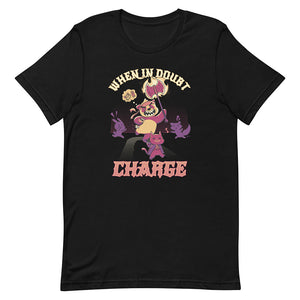 Black Funny Intrepid Barbarian Bear Tee One Handed Axe