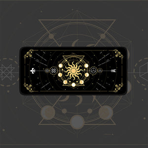 Black Large Hourglass Timer Spell Mouse Pad Non-Slip