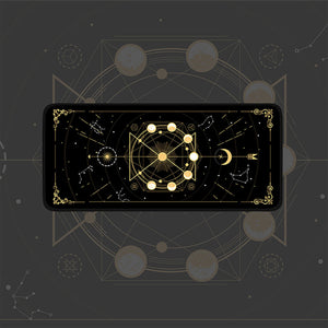 Black Large Sand Time Spell Mouse Pad Non-Slip