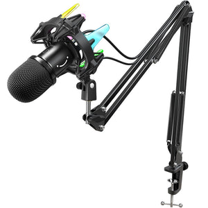 Black RGB Rocket Cardioid Microphone Arm Stand Shock Mount