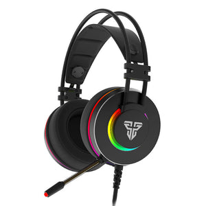 Black RGB 7.1 Surround Sound Headset Mic Noise Canceling USB