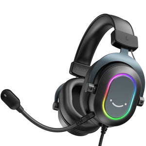 Black RGB 7.1 Surround Sound Headset Microphone USB Lightweight