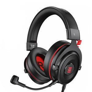 Black 7.1 Surround Sound Headset Microphone 3.5mm Jack USB LED