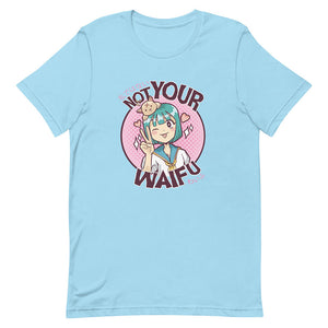 Blue Funny Green Hair Not Anime Waifu Material Tee