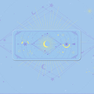 Blue Large Crescent Moon Spell Mouse Pad Non-Slip