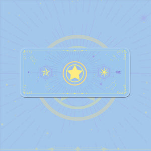 Blue Large Magic Moon Spell Mouse Pad Non-Slip