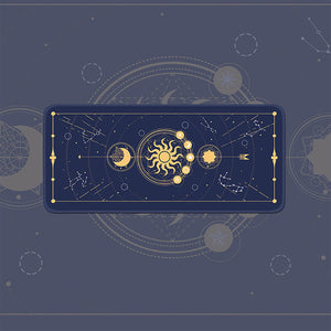 Blue Large Magic Sun Spell Mouse Pad Non-Slip