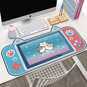 Blue Large Puppy Trio Mouse Pad Non-Slip