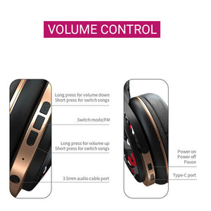 Bluetooth 5.0 Cartoon Graffiti Headphones Noise Reduction Volume Control