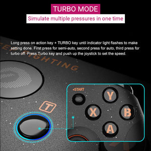 Bluetooth 5.0 Fighter Gamer Controller Dualshock Switch PC Phone Turbo Mode