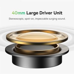 Bluetooth 5.2 Urban Modern Headphones Mic ANC Low Latency 40mm Speakers