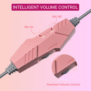 Cat Headset Microphone 3.5mm Jack USB LED Paw Volume Control