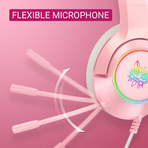 Cute Kitty Headset Flexible Microphone USB LED 7.1