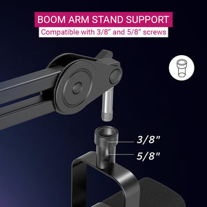 Flowing RGB Cardioid Microphone Mute Button USB XLR Boom Arm Stand Support
