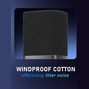 Flowing RGB Cardioid Microphone Mute Button USB XLR Windproof Cotton