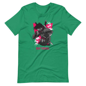 Gaming Shirt - Beat Them All - Cyberpunk Style Character - Pink - Alternative - Kelly - Dubsnatch