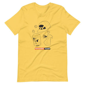 Gaming T-Shirt - Professional Trainer - Monsters Catching Items - Orange - Alternative - Yellow - Dubsnatch