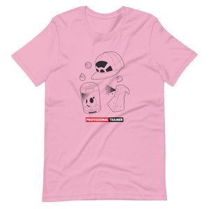 Gaming T-Shirt - Professional Trainer - Monsters Catching Items - Red - Alternative - Lilac - Dubsnatch