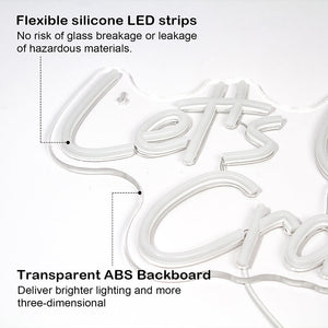 Glowing Crazy Neon Sign LED Lighting Materials