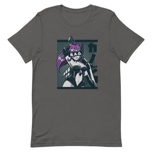 Gray Long Sword Sad Anime Fighter Girl Shirt Sexy Armor