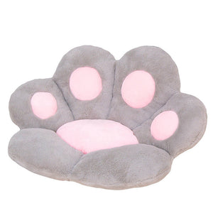Gray Lovely Pastel Cat Paw Backrest Cushion