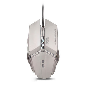 Gray Metal Mouse Girly 3200 DPI USB Backlight