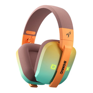 Green Bluetooth 5.2 Game Symbol Headphones Mic Tri-Mode RGB