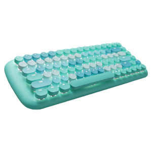 Green Candy Mechanical Keyboard Multimedia Round Keycap LED Backlight