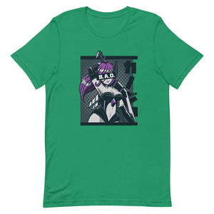 Green Long Sword Sad Anime Fighter Girl Shirt Sexy Armor