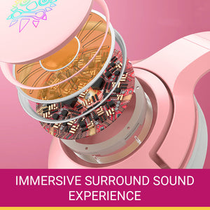 Kawaii Kitty Headset Microphone LED 3.5mm Jack Surround Sound