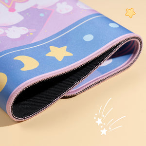 Large Bunny Elephant Dream Mouse Pad Non-Slip Desk Setup Folded View