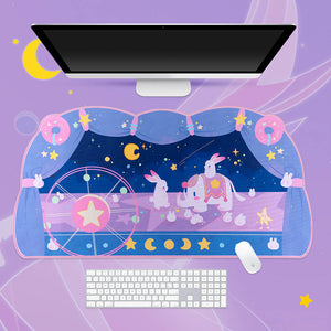 Large Bunny Elephant Dream Mouse Pad Non-Slip Desk Setup Picture