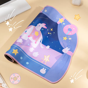 Large Bunny Elephant Dream Mouse Pad Non-Slip Folded