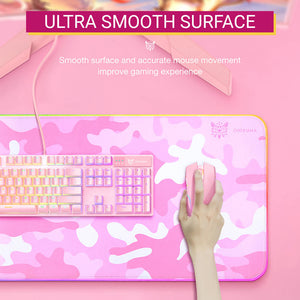 Large Camouflage Mouse Pad Anti-Slip LED Smooth Surface